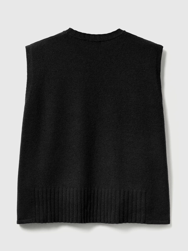 SLEEVELESS SWEATER Women image number 5